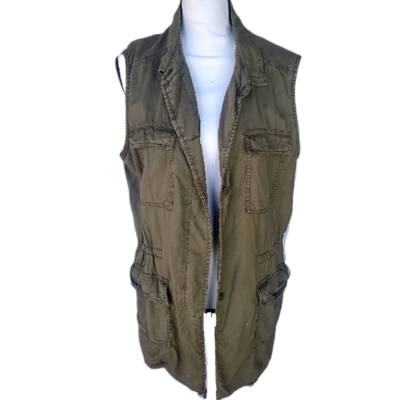 Buffalo David Bitton Jackets & Blazers - Army green Olive green utility layering vest